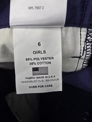 K12 Gear Girls Uniform Shorts Size 6 Navy Blue NWT School Stretch Pull-On