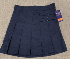 Girls School Uniform Navy Skirt Size 10 French Toast Woven Shorts Underneath NWT