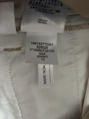 Lands End Girls 12 Active Performance Uniform Beige Pants Stretch Moisture Wick