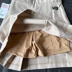 NWT Flynn O’Hara Girls Khaki Pleated Uniform Skort Size 14 Adjustable Waist