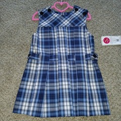 A+ Simply the Best Girls Plaid Jumper Dress Size 5 Blue School Uniform NWT