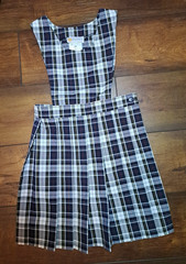 DENNIS Blue Green Plaid Uniform Jumper G6 18631A Private School