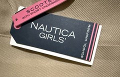 Nautica School Uniform Girls Khaki Pleated Skirt/Skort Size 12 NWT Free Shipping