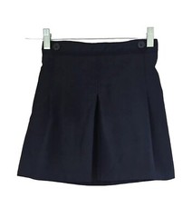 George Girls School Uniform Skirt Pleated Hem Pull On Navy Blue Size 10