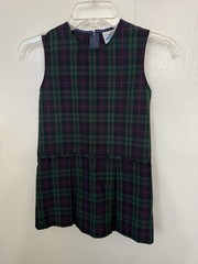 Schoolbelles Plaid Jumper Dress Uniform Size 6 Green Navy Red Tartan Preppy
