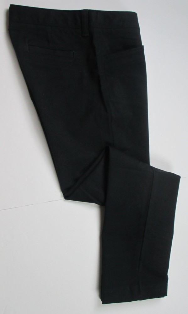 LANDS END Black School Uniform Pencil Leg Chino Pants Girls 12 NEW