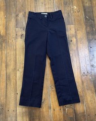 Dennis Uniform Girls G7 Slim Navy Flat Front School Uniform Pants Straight Leg