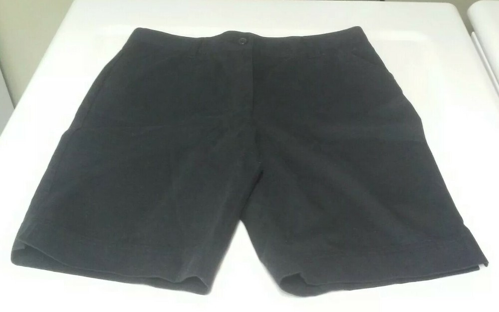 Girls Izod School Uniform Navy Blue Chino Bermuda Lenght Shorts Size 12.5 Plus