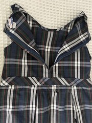 Royal Park VTG Uniform Jumper Dress Size XL Plaid Pleated Zipper Pocket Girls