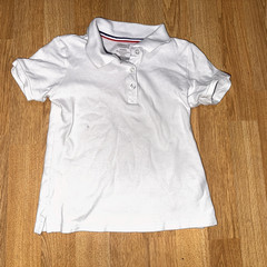 Lot of 2 Girls French Toast Green & White Polo School Uniform Shirts – Size S 6
