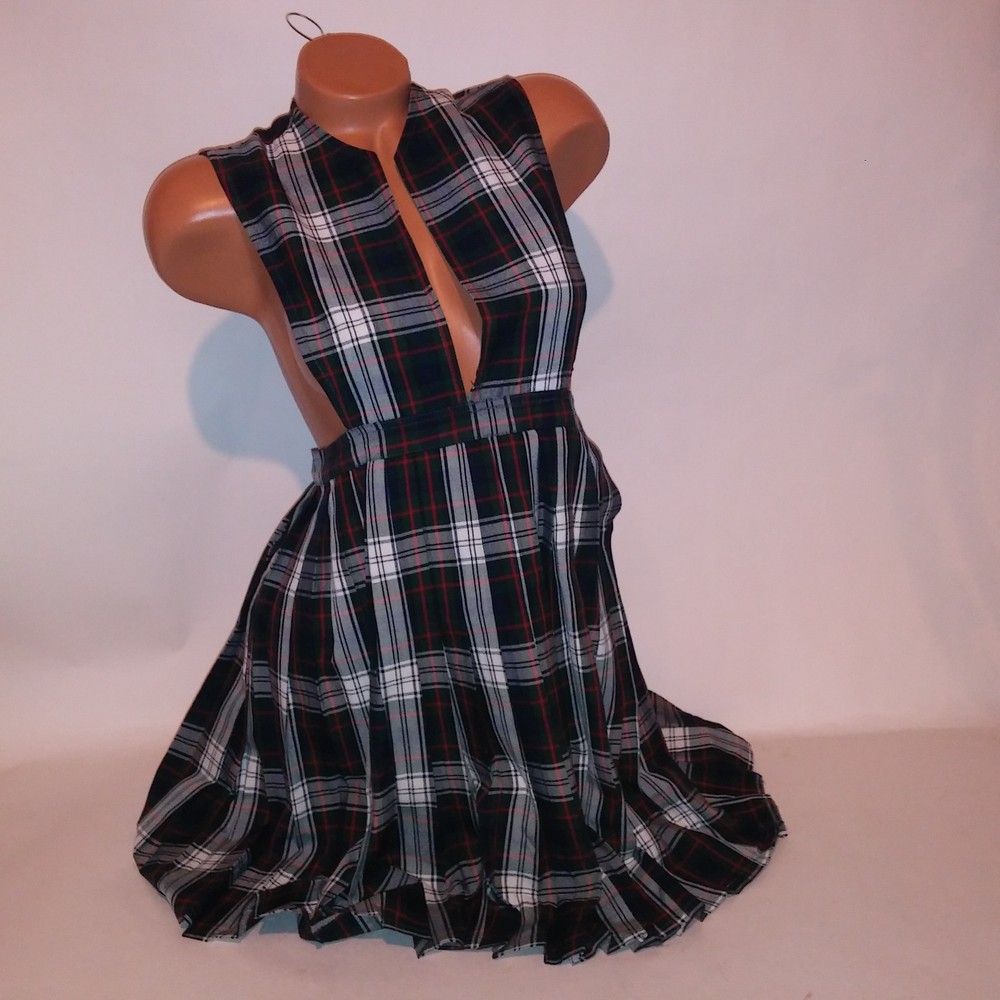 Schoolbelles Girls Uniform Jumper Dress Classic Plaid Pleated See Measurements