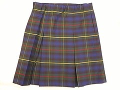 Girls R/K Multi-Color Plaid Kick Pleat Uniform Skirt plus &Teen Sz 6 1/2-10 Teen