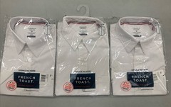 3 French Toast White Button Down Uniform Shirt Preppy School Girls Size 18