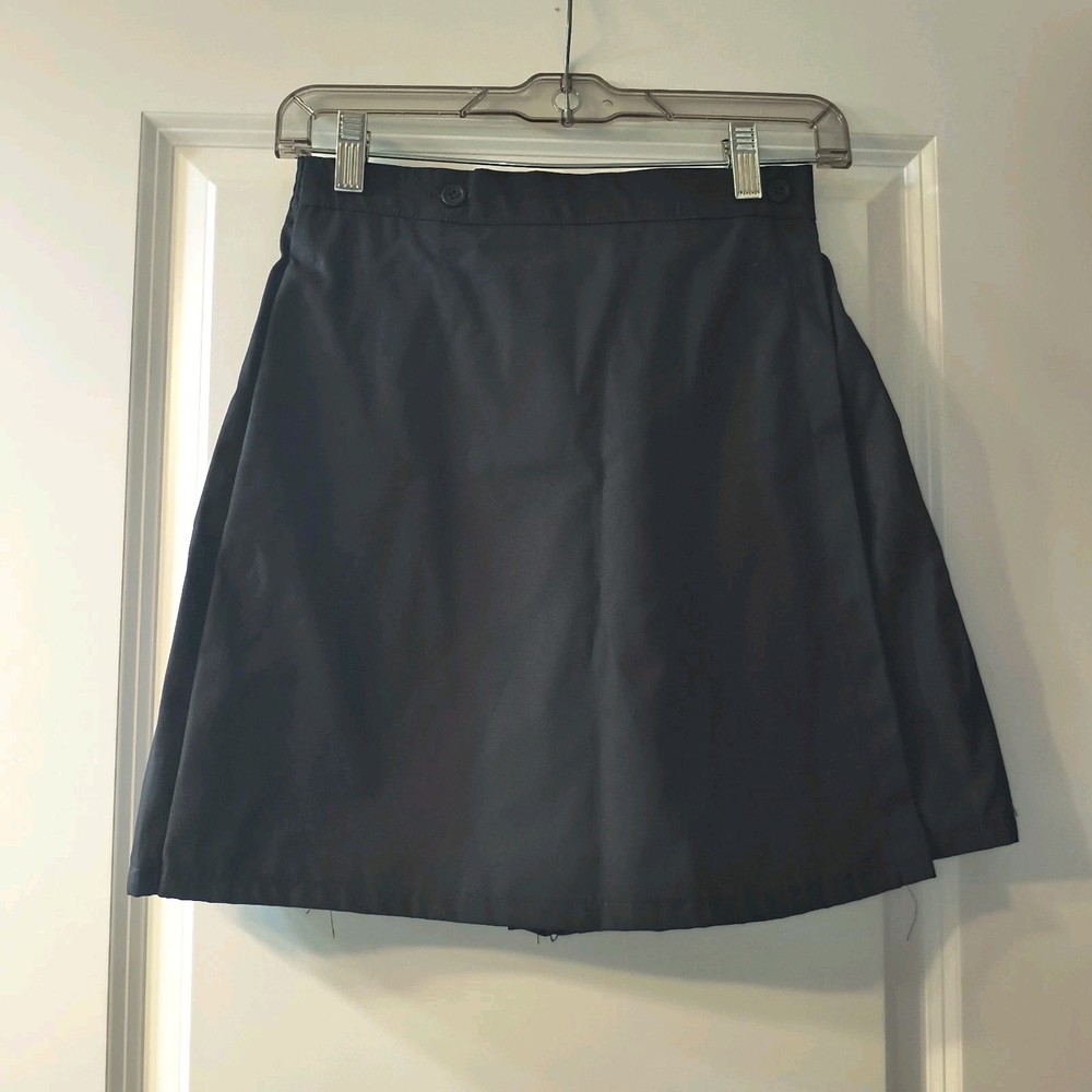 NWT Royal Park Girls Black School Uniform Skort Flat Front 16.5 Teen