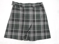 Girls R/K Green & Gray Plaid Box Pleat Uniform Skort Sizes 3 – 7