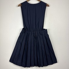 French Toast Uniform Dress Girls Size 18 1/2 Navy V-Neck Pleated Jumper School
