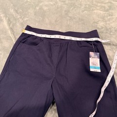 IZOD Girls Skinny School Uniform Pants Navy Blue Pull-On Size 16.5 Plus NWT