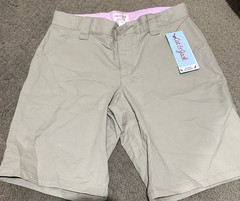 Cat & Jack Girls Beige School Uniform Shorts Size 12 NEW w/ Tags
