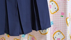 E186 ^_^Japanese SchoolGirl Uniform Summer! Excellent Cond. M. Embroidered