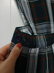 Vintage Flynn O’Hara Girls School Uniform Hunter Green Plaid Navy jumper Size 5