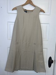 NWT Pair of Khaki Colored Size 16 School Uniform Dresses George Pleat Skirt