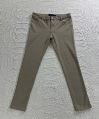 French Toast SKINNY Uniform Pants Girls Size 16 Adjustable Waist Beige
