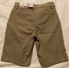 DENNIS UNIFORM SHORTS Girl Sz 8 Khaki 100% Polyester NWT