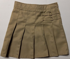 Girls School Uniform Skirt Skort Pleated Navy Blue Khaki Beige Size 10 Lot of 3
