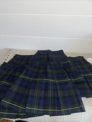 Lot Of 5 Green/Blue School Apparel Inc. Plaid Uniforms Skirt Sz 4 Reg