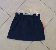 NWT WONDER NATION KID UNIFORM SCHOOL POLO SKIRT SKORT BLACK BLUE GIRLS SIZE 7 8