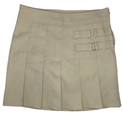 French Toast Uniform Skort Skirt Girls Sz 6X Khaki/Beige Two-Tab Pleated Scooter