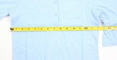 Nautica Girls Juniors Small Blue School Uniform Short Sleeve Woven Top Polo New