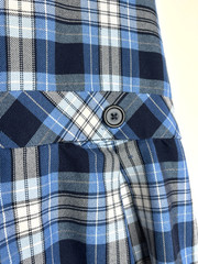 Lands’ End 10 Clear Blue Plaid School Uniform Top of Knee Jumper Dress Marked