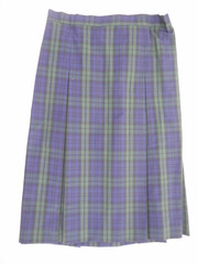 Girls R/K Green & Navy Plaid Box Pleate Uniform Skirt Teen Sizes 8 1/2 – 20 Teen
