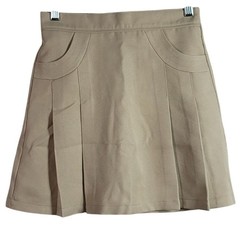 Nautica School Uniform Girls Skort Khaki Size 12 Skirt Pull On Pockets Pleats