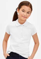 The Children’s Place Girls S/5-6 Uniform SS Classic Pique Polo 3-Pack White New
