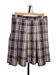 Becky Thatcher School Uniform Skirt Size 10.5 10 1/2 Plus Blue White Plaid