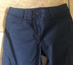 ✨ Nautica Girls Size 12 NAVY BLUE School Uniform Stretch Twill Skinny Leg Pant ✨