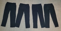 4 Pairs of Nautica Girls School Uniform Twill Skinny Pants, Pull-on, Sz 6
