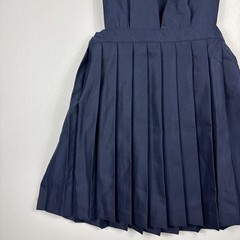 French Toast Uniform Dress Girls Size 18 1/2 Navy V-Neck Pleated Jumper School