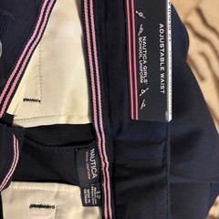 Nautica Adjustable Waist Girls School Uniform Navy Color Size 12 Regular Skinny