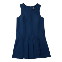 Girls Navy Blue Side Ruffle Jumper Dress (Size 6) BRAND NEW W TAGS