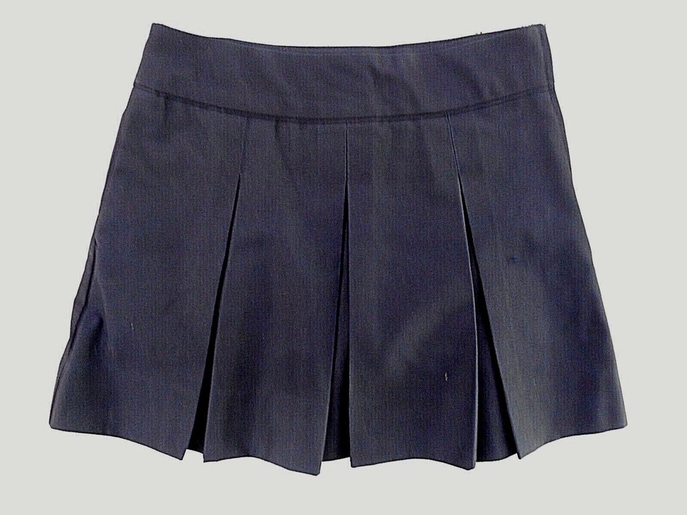 Girls R/K Navy Blue Box Pleat Uniform Skort Regular & plus Sizes 6 1/2 – 18