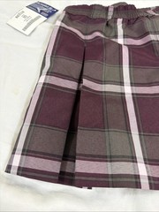 Dennis Uniform Girls Size 5 Burgundy James Plaid Skirt Zip Side NWT 868