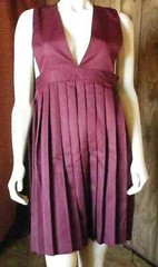 Genuine School Uniforms Maroon Pleated V Neck Skirt Jumper By Longstreet Size 10