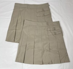 2-Pack French Toast School Uniform Scooter Skort Skirt, Khaki, Girls Sz 7, NEW
