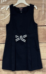 French Toast Girl 6X Navy Blue School Uniform Dress Pleated Side Zipper Bow