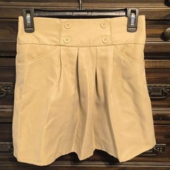 IZOD Girls Beige School Uniform Skort Twill Pleated Size 14 Regular