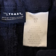 French Toast Pants Girls 12 Stretch Skinny 5 Pocket Knit Uniform Adjustable Blue