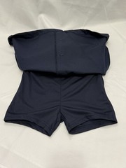 French Toast Girls Navy Uniform Scooter Skirt Heart Button NWT